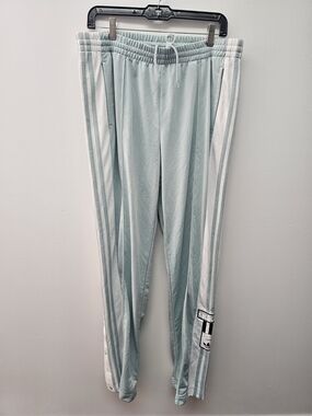 adidas Light Mint Green Track Pants with White Stripes